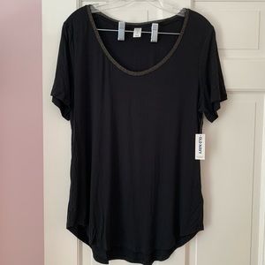 NWT M Old Navy black luxe with sparkle neck